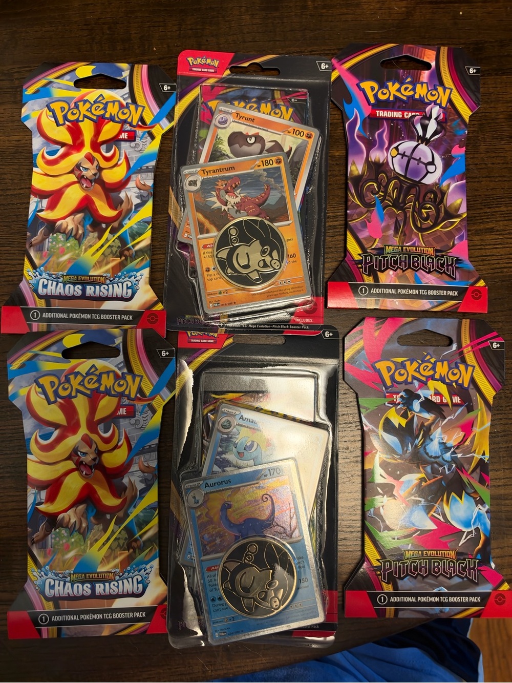 Pokemon TCG Mega Evolution Bundle Lot 6 Sealed Pitch Black Chaos Rising Blisters